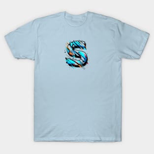 Letter S design graffity style T-Shirt